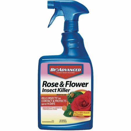 BIOADVANCED 24 Oz. Ready To Use Trigger Spray Flower & Rose Insect Killer 708570A